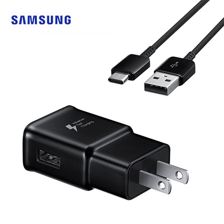 CARGADOR D/PARED SAMSUNG EP-TA20 TIPO C 2AMP FAST CHARGING P/GALAXY S8/S8+/S9/S9+/NOTE8 BLACK (PN EP-TA20JBECGCA)