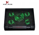 COOLER XBLADE P/NOTEBOOK GLACIUS 17" 5 FAN USB GREEN LIGHT BLACK (GXB-H501-BK)