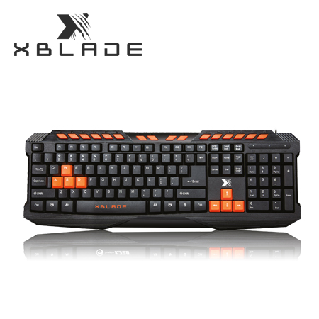 TECLADO XBLADE GAMING RAPTOR K328 MULTIMEDIA USB BLACK/ORANGE (PN GXB-K328)