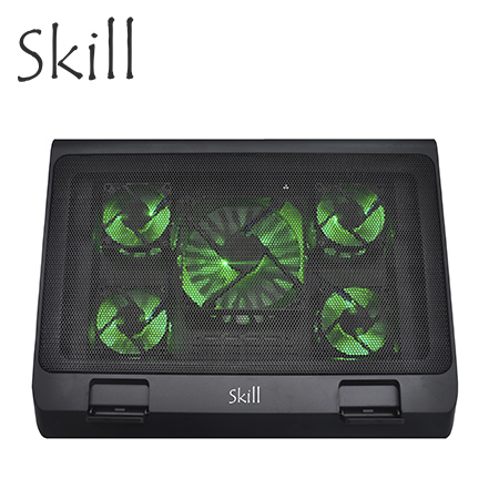 COOLER SKILL P/NOTEBOOK H501-BK ILUMINADO 17" 5 COOLER USB BLACK (PN H501-BK)