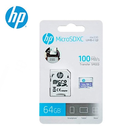 MEMORIA HP MICRO SDXC MX330 64GB CLASS 10 U3/A1/V30 WHITE (HFUD064-MX330)