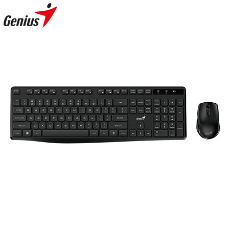 TECLADO GENIUS + MOUSE WIRELESS KM-8206S USB MULTIMEDIA BLACK (31340017401)