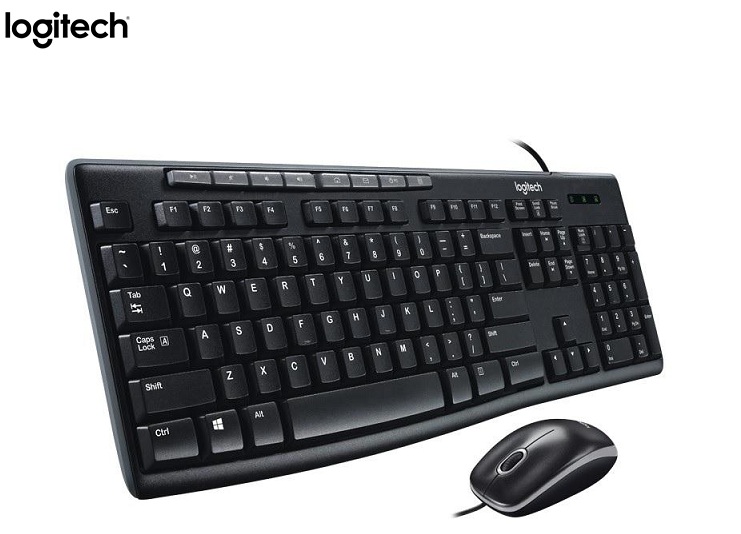 TECLADO LOGITECH + MOUSE MK200 MEDIA USB SP BLACK (PN 920-002716)