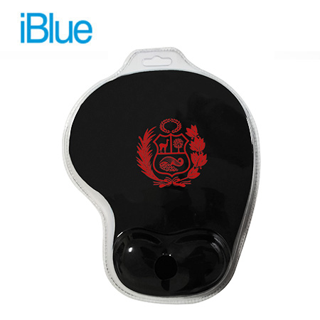 PAD MOUSE IBLUE C/DESCANSADOR BLACK ESCUDO RED (PN MP-372-BR)