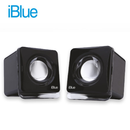 PARLANTE IBLUE 2.0 CUADRADO BLACK 3W/MICRO USB POWER (PN MS-269A-BK)