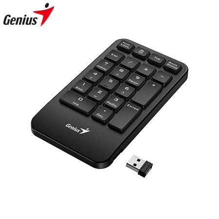 TECLADO NUMERICO GENIUS NUMPAD 1000 WIRELESS USB CHOCOLATE KEYS BLACK(31320003400)