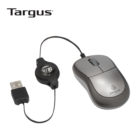 MOUSE TARGUS MINI RETRACTABLE OPTICAL SILVER (PAUM01U)