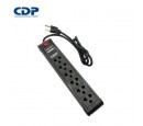 SUPRESOR DE PICOS CDP R-SS6I 6 TOMAS BLACK 220V  (R-SS6I)