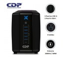 UPS CDP R-UPR1008I 1000VA/500W 8 SALIDAS / 5 PORT USB / 1 TIPO C / AUTONOMIA 40 MIN BLACK (R-UPR1008I)
