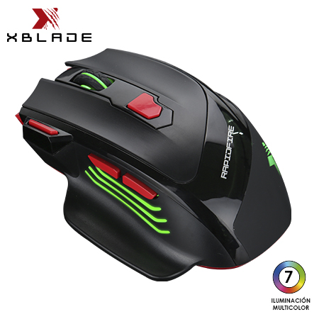 MOUSE XBLADE GAMING RAPIDFIRE 6400 DPI 7 LIGHT BLACK (GXB-M450)