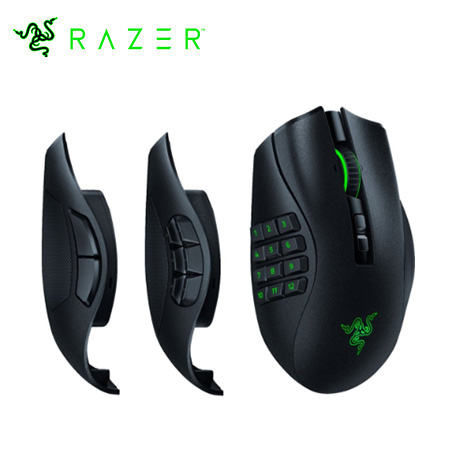 MOUSE RAZER NAGA PRO 20K DPI MULTI-DISPOSITIVO 100H WIRELESS / BT / USB-C SWITCH OPTICO 70M CHROMA BLACK (RZ01-03420100-R3U1)