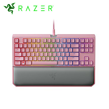 TECLADO RAZER BLACKWIDOW TOURNAMENT CHROMA V2 QUARTZ EDITION GAMING USB PINK (PN RZ03-02191700-R3M1)