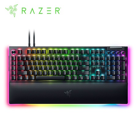 TECLADO RAZER BLACKWIDOW V4 PRO MECHANICAL USB-C SWTCH GREEN US 3 ZONAS CHROMA BLACK (RZ03-04680200-R3U1)