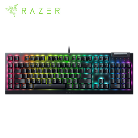 TECLADO RAZER BLACKWIDOW V4 X MECHANICAL SWITCH GREEN US CHROMA BLACK (RZ03-04700200-R3U1)