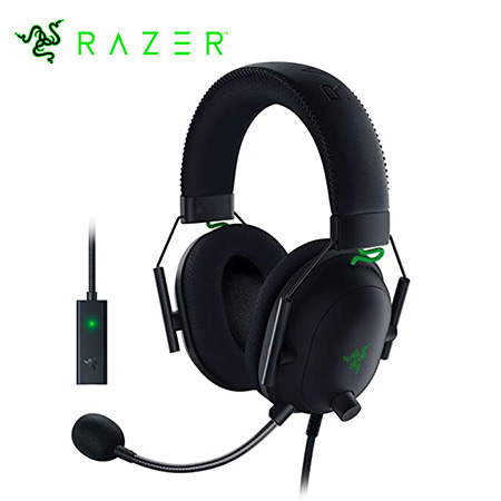 AUDIFONO C/MICROF. RAZER BLACKSHARK V2 3.5 MM + TARJETA DE SONIDO USB TXH BLACK (RZ04-03230100-R3U1)