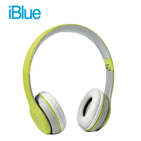 AUDIFONO C/MICROF. IBLUE SCREAM S019 BLUETOOTH/FM/MICRO SD GREEN/GRAY (PN S019-GG)