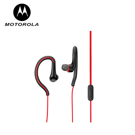 AUDIFONO C/MICROF. MOTOROLA SH008 3.5 MM EARBUDS DEPORTIVO IPX4 RED (PN SH008RD)