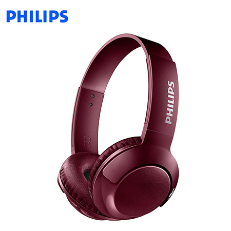 AUDIFONO C/MICROF. PHILIPS SHB3075RD BT 12H BASS+ PLEGABLE PLANO RED*