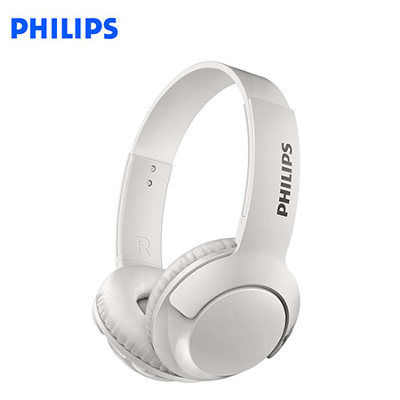 AUDIFONO C/MICROF. PHILIPS SHB3075WT BT 12H BASS+ PLEGABLE PLANO WHITE*