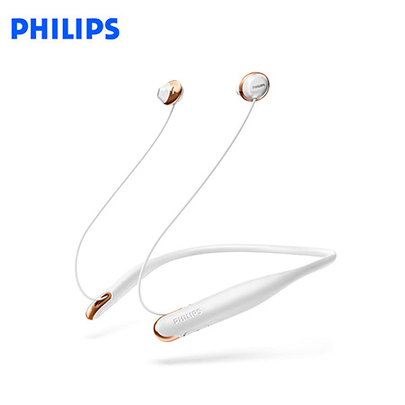 AUDIFONO C/MICROF. PHILIPS IN-EAR BT SHB4205WT 7H BASS BANDA P/CUELLO WHITE*