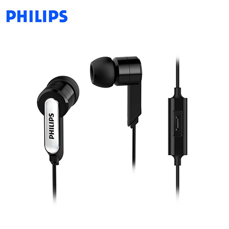 AUDIFONO C/MICROF. PHILIPS IN-EAR SHE1405BK 3.5MM BLACK*