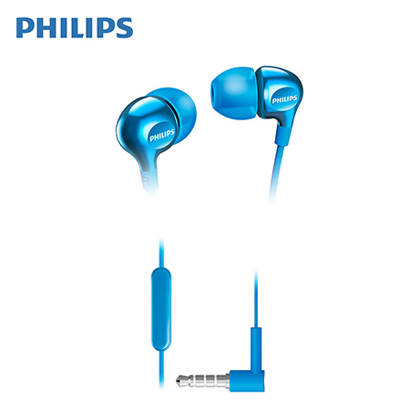 AUDIFONO C/MICROF. PHILIPS SHE3705LB/00 LIGH BLUE GLOSS (PN SHE3705LB/00)*