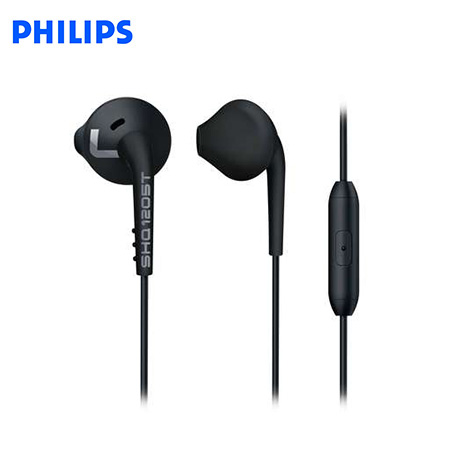 AUDIFONO C/MICROF. PHILIPS DEPORTIVO SHQ1205TBK BLACK (PN SHQ1205TBK/00)*