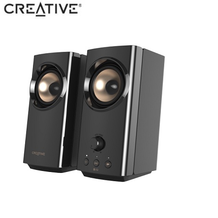 PARLANTE CREATIVE T60 2.0 30W/60W BT/ USB-C/ 3.5MM / MIC SB SURROUND 220V BLACK (51MF1705AA001)