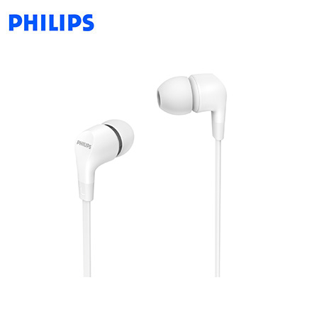 AUDIFONO C/MICROF. PHILIPS IN-EAR TAE1105WT 3.5MM BASS WHITE*