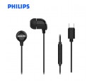 AUDIFONO C/MICROF. PHILIPS IN-EAR TAE2146BK USB-C BLACK*