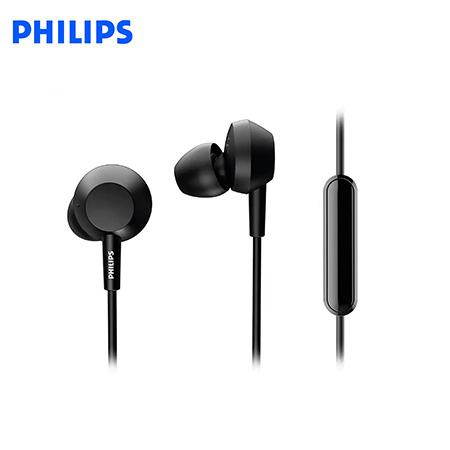 AUDIFONO C/MICROF. PHILIPS IN-EAR TAE4105BK 3.5MM BASS BLACK*