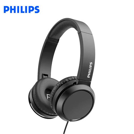 AUDIFONO C/MICROF. PHILIPS TAH4105BK 3.5MM EXTRA BASS PLEGABLE BLACK*