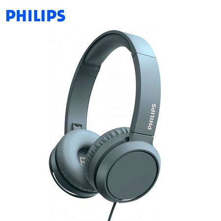 AUDIFONO C/MICROF. PHILIPS TAH4105BL 3.5MM EXTRA BASS PLEGABLE BLUE*