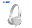 AUDIFONO C/MICROF. PHILIPS TAH4105WT 3.5MM EXTRA BASS PLEGABLE WHITE*