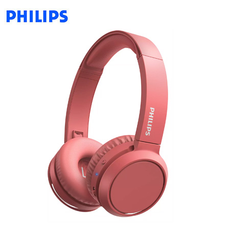 AUDIFONO C/MICROF. PHILIPS TAH4205RD BT 29H BASS BOOST PLEGABLE USB-C RED*