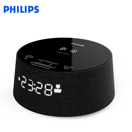 PARLANTE PHILIPS TAPR702 BT DESPERTADOR 4W QI CHARGER TIMER PILA AAA BLACK*