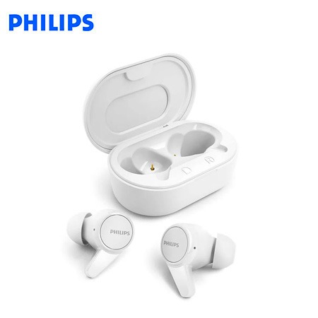 AUDIFONO C/MICROF. PHILIPS TRUE WIRELESS TAT1207WT BT 18H IPX4 USB-C WHITE*