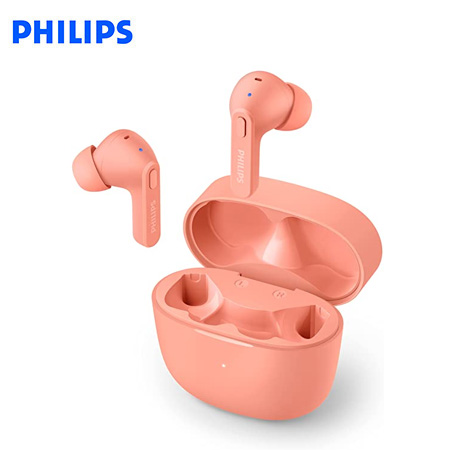 AUDIFONO C/MICROF. PHILIPS TRUE WIRELESS TAT2206PK BT 18H IPX4 USB-C PINK*