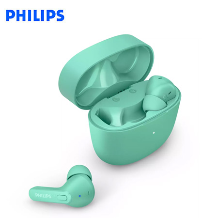 AUDIFONO C/MICROF. PHILIPS TRUE WIRELESS TAT2206GR BT 18H IPX4 USB-C GREEN*