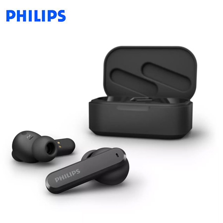 AUDIFONO C/MICROF. PHILIPS TRUE WIRELESS TAT4506BK BT 24H IPX4 USB-C BLACK*