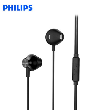 AUDIFONO C/MICROF. PHILIPS IN-EAR TAUE101BK 3.5MM BASS SOUND BLACK*