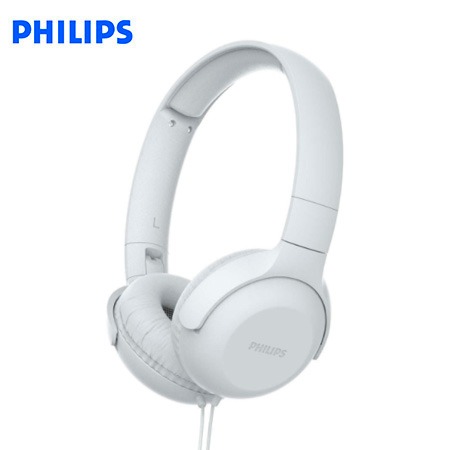 AUDIFONO C/MICROF. PHILIPS TAUH201WT 3.5MM PLEGABLE WHITE*