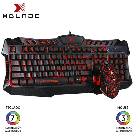 TECLADO XBLADE GAMING + MOUSE AVERNUS KM410L (PN GXB-KM410L)