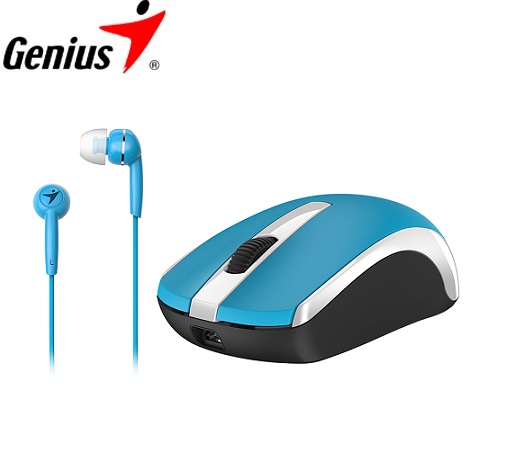 MOUSE GENIUS + AUDIFONO HS-M320 MH-8100 BLUE /BLUE (PN 31280001402)