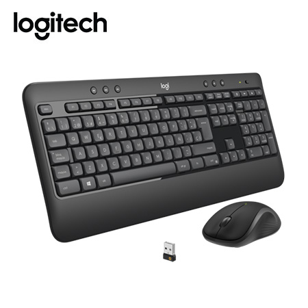 TECLADO LOGITECH + MOUSE MK540 WIRELESS USB SP BLACK (PN 920-008673)