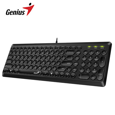 TECLADO GENIUS SLIMSTAR Q200 USB MULTIMEDIA SP BLACK (31310020401)