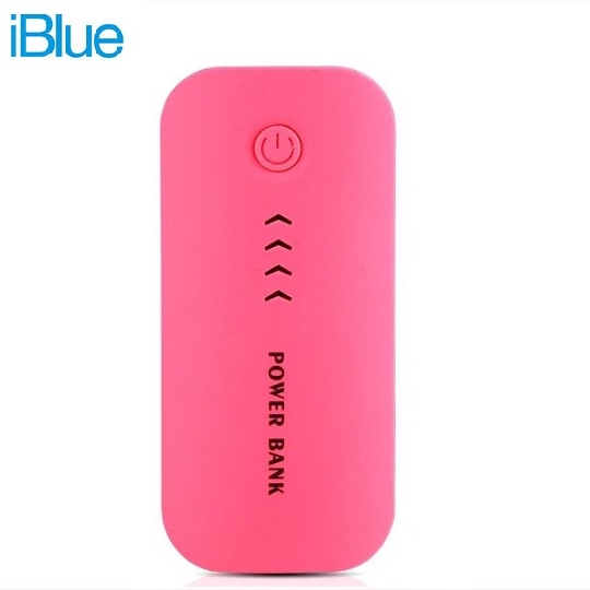 BATERIA PORTATIL IBLUE 5600 MAH USB LINTERNA INDICADOR LED BOX ROSADO (PN 0024989)**