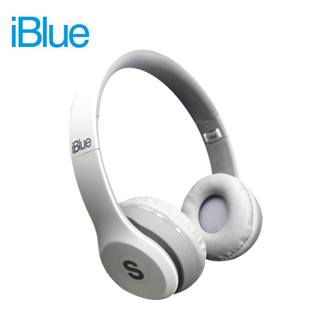 AUDIFONO C/MICROF. IBLUE SCREAM S019 BLUETOOTH/FM/MICRO SD WHITE/GRAY (PN S019-WG)