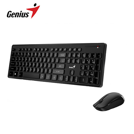 TECLADO GENIUS + MOUSE SLIMSTAR 8006 WIRELESS BLACK (PN 31340002401)